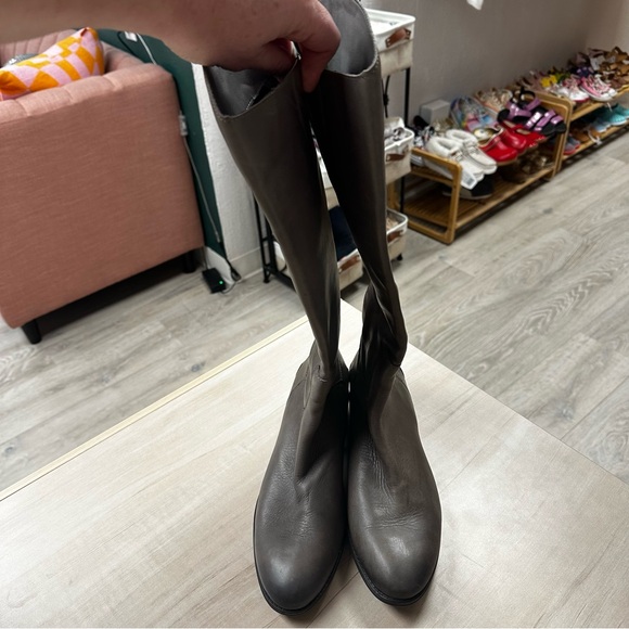 Sam Edelman gray leather penny boots - Picture 7 of 12